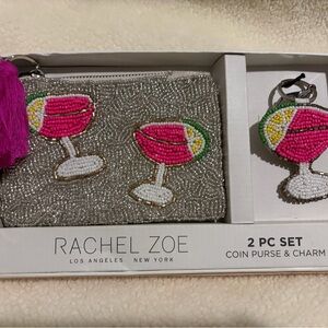 Rachel Zoe Beaded Margarita coin purse and charm gift set